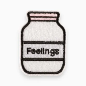 Термоаппликация Bank of Feelings вышитая 6х4,3 см 1 шт. Белый