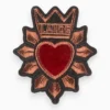 Термоаппликация Heart lande вышитая с бархатом 7,8х6,7 см 1 шт. Черный