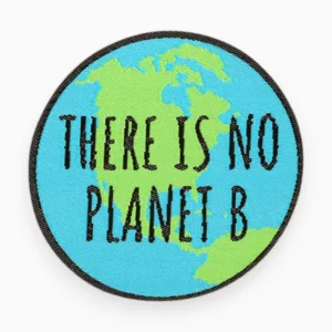 Термоаплікація There is no planet B тканинна 6,5х6,5 см 1 шт. Різні кольори