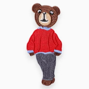 Аплікація Bear on style самоклеюча 10,8х4,7 см 1 шт. Червоний