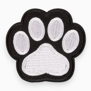 Термоаплікація Paw вишита 5,6х6 см 1 шт. Чорно-білий