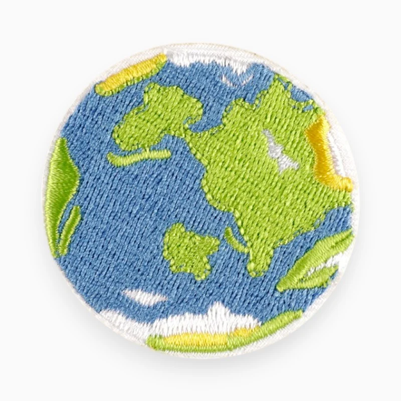 Термоаплікація Earth planet вишита 4,8х4,8 см 1 шт. Синій