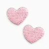 Термоаплікація Heart вишита 1,3х1,6 см 1 шт. Рожевий світлий