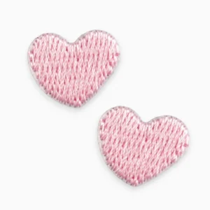 Термоаплікація Heart вишита 1,3х1,6 см 1 шт. Рожевий світлий