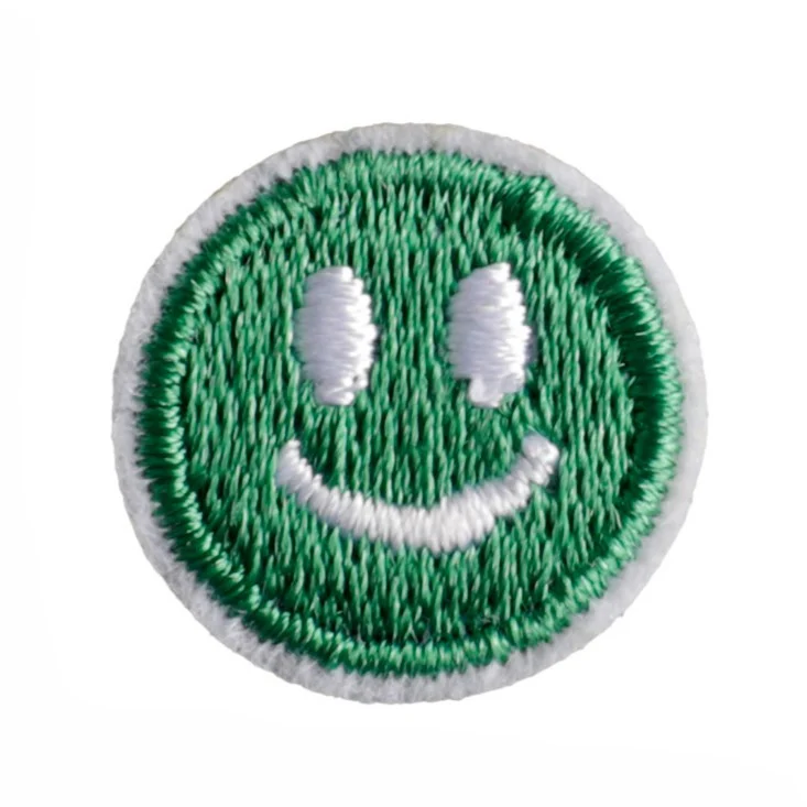 Термоаплікація Smile вишита 1,8х1,8 см 1 шт. Зелений