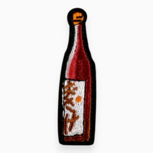 Термоаплікація Bottle of wine вишита 6,1х1,6 см 1 шт. Бордовий
