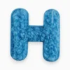 Термоаплікація буква "H" плюшева 2,4х2,3 см 1 шт. Синій