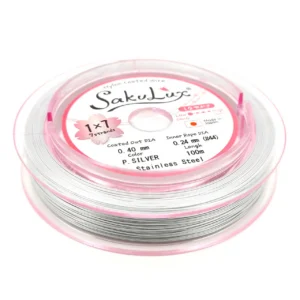 Ювелірний трос SakuLux (Flexy7) Японія 0,40 мм 1 м Сріблястий