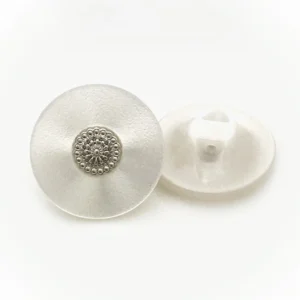 Гудзик Lotus Leaf LuxFabric на ніжці пластик 17,5 мм 1 шт. Перламутровий
