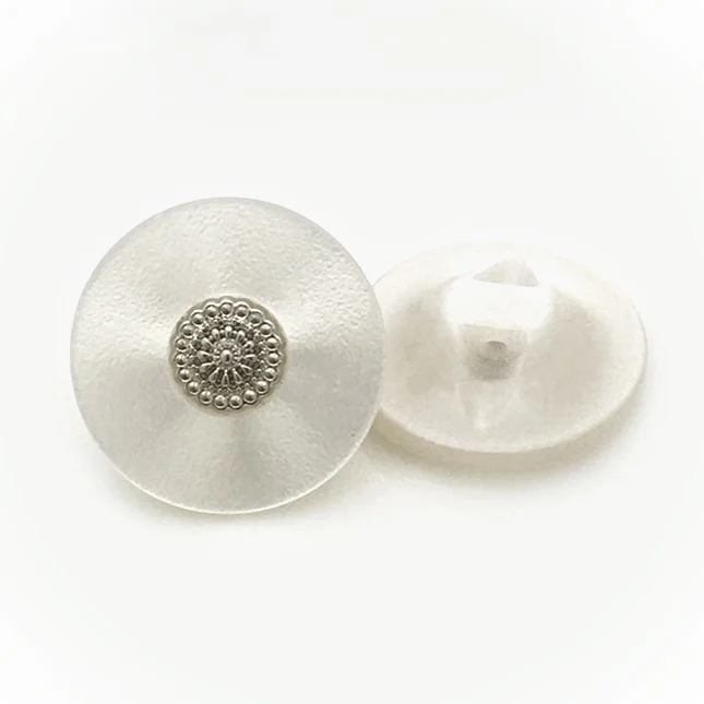 Гудзик Lotus Leaf LuxFabric на ніжці пластик 22,5 мм 1 шт. Перламутровий