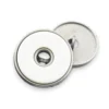 Гудзик Double circle LuxFabric на ніжці метал 18 мм 1 шт. Білий/сірий матовий