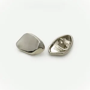Пуговица Special shape LuxFabric на ножке металл 15х10 мм 1 шт. Платина