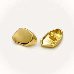 Пуговица Special shape LuxFabric на ножке металл 15х10 мм 1 шт. Золотистый яркий
