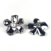 Гудзик Flower Pearl LuxFabric на ніжці метал 34х31 мм 1 шт. Платина