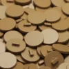 Гудзик Круглий LuxFabric на ніжці пластик 18 мм 1 шт.Коричневий світлий