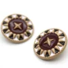 Пуговица Vintage star LuxFabric на ножке металл/эмаль 23 мм 1 шт. Бордовый