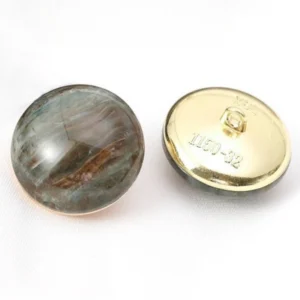 Пуговица Marble LuxFabric на ножке металл 20 мм 1 шт. Зелено-коричнево-серый