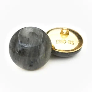 Пуговица Marble LuxFabric на ножке металл 20 мм 1 шт. Серо-черный