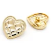 Гудзик Quilted heart LuxFabric на ніжці метал 25х25 мм 1 шт. Золотистий