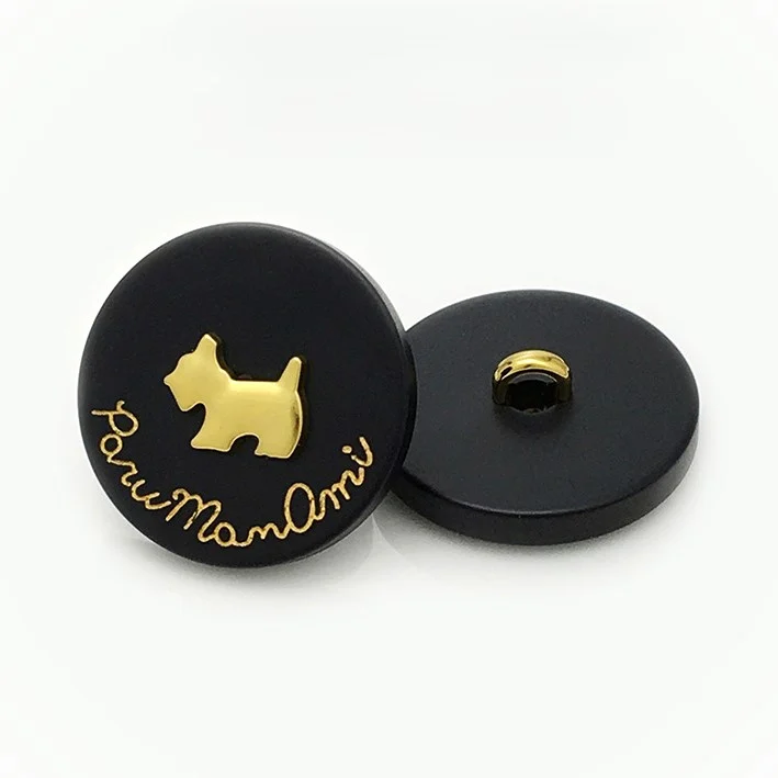 Гудзик Scotch Terrier LuxFabric на ніжці пластик 20 мм 1 шт. Чорний