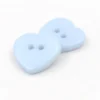 Гудзик Серце LuxFabric 2 отв. пластик 11,5 х11, 5 мм 1 шт. Блакитний
