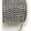 Стразовий ланцюг ss6 (2 мм) 1 м Crystal nickel