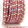 Стразовий ланцюг ss12 (3 мм) 1 м Rose АВ light pink