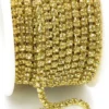 Стразовий ланцюг ss10 (2,8 мм) 1 м Jonquil gold