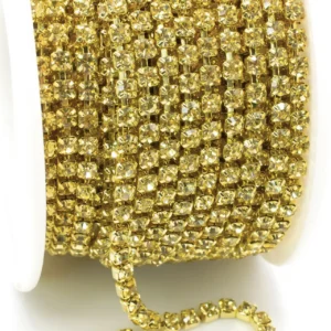 Стразовий ланцюг ss10 (2,8 мм) 1 м Jonquil gold