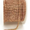 Стразовий ланцюг ss6 (2 мм) 1 м LCT Сhampagne Rose gold