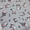 Тканина 55% льон 45% бавовна 160 г/м² 1,5 м 1 м принт Cute cat