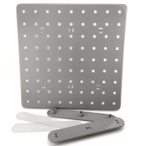 Панель органайзер Pegboard/Пегборд для рукоділля 27х27х1,5 см 1 шт. Сірий