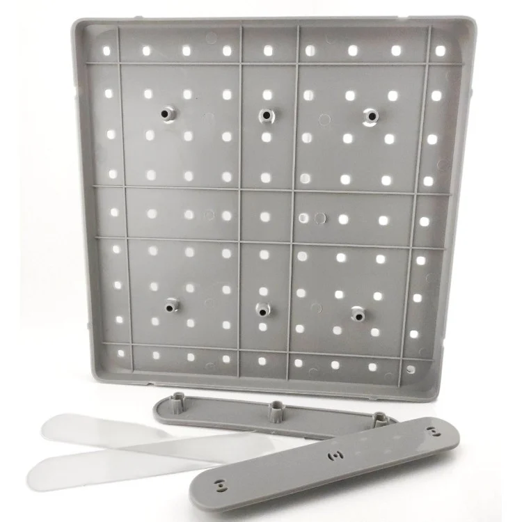 Панель органайзер Pegboard/Пегборд для рукоділля 27х27х1,5 см 1 шт. Сірий - Зображення 2