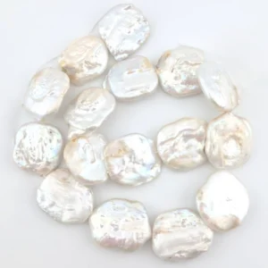 Жемчужины Soft Square Pearl 19-21 мм ± 37 см 16 шт. Серебряный