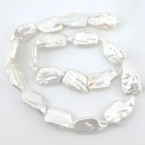 Перлини Oval Baroque Pearl 12-13 мм ±39 см 17 шт. Срібний