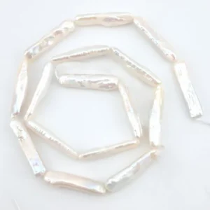 Перлини Pearl Wands 5-6 мм ±39 см 16 шт. Срібний