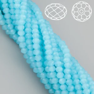 Намистини Swarovski огранювання рондель 3х2,5 мм Ø 0,8 мм ±36 см (±153 шт.) Небесний світлий
