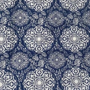 Тканина 55% льон 45% бавовна 180 г/м2 1,5 м 1 м принт Hydrangea blue and white