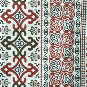 Тканина 55% льон 45% бавовна 180 г/м2 1,5 м 1 м принт Chinese knot