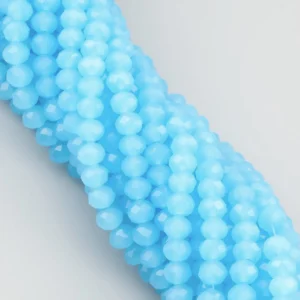 Намистини Swarovski огранювання рондель 8х6 мм Ø 1,2 мм ±40 см (±62 шт.) Небесний світлий