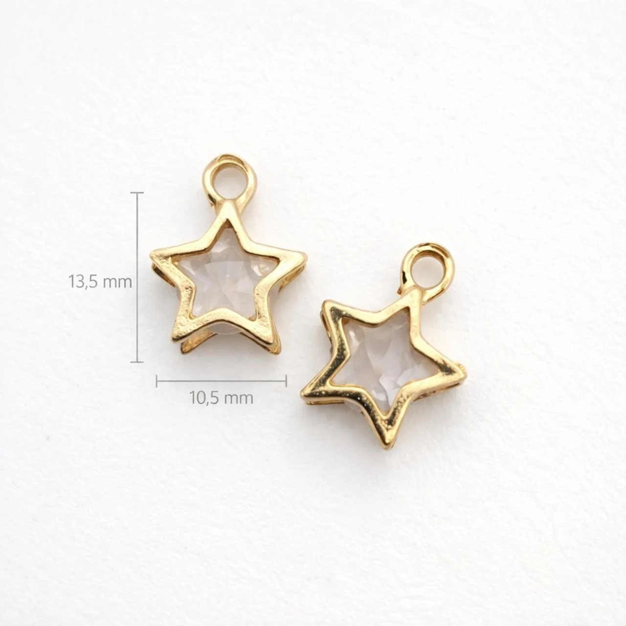Підвіска метал Stardust Charm 10,5х13,5 мм 1 шт. Прозорий - Зображення 2