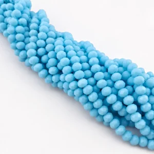Намистини Swarovski ограновування рондель 3х2,5 мм Ø 0,8 мм ±36 см (±153 шт.) Небесний світлий непрозорий
