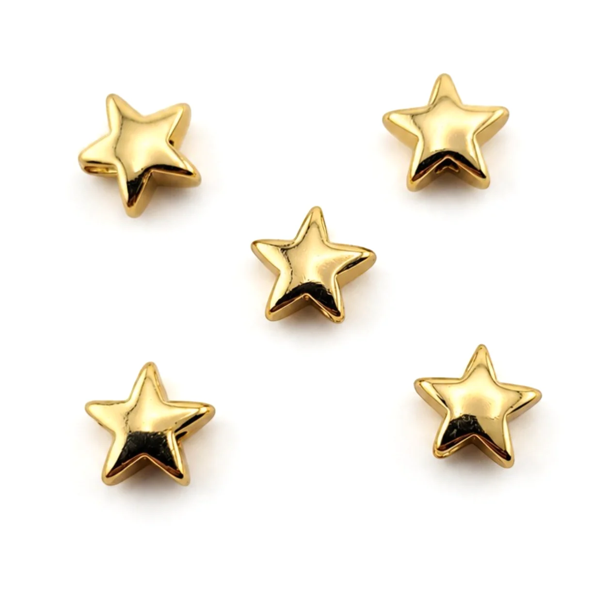 Намистина роздільник Star мідна 18К позолота 7х7х3,5 мм 1 шт. Золото