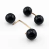 Брошка Pearl Duet для одягу 31 мм 1 шт. Чорний