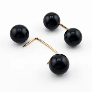 Брошка Pearl Duet для одягу 31 мм 1 шт. Чорний