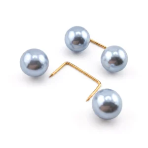 Брошка Pearl Duet для одягу 31 мм 1 шт. Сірий