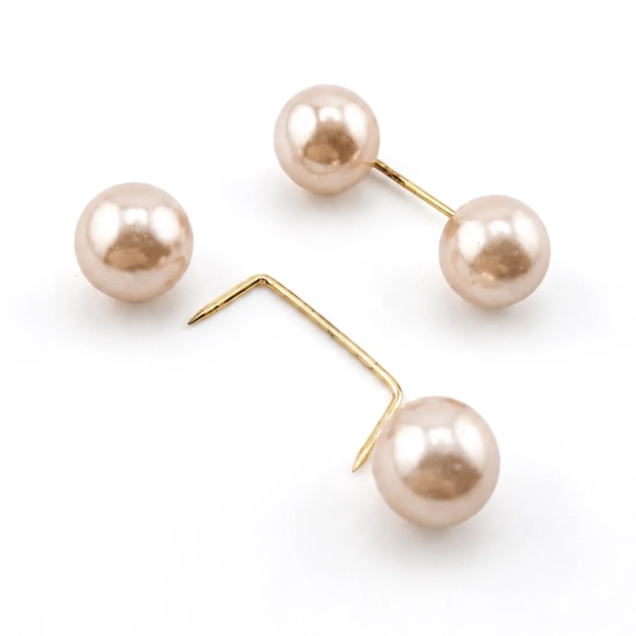 Брошка Pearl Duet для одягу 34 мм 1 шт. Шампань