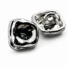 Гудзик Rounded Square LuxFabric на ніжці метал 10х10,5 мм 1 шт. Платина