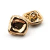 Гудзик Rounded Square LuxFabric на ніжці метал 10х10,5 мм 1 шт. Золотистий