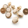 Гудзик Elegant Pearl LuxFabric на ніжці метал 12 мм 1 шт. Білий перламутр
